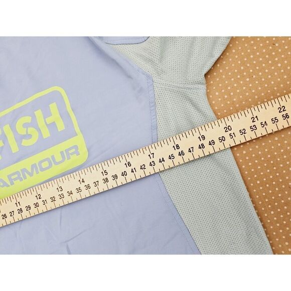 UNDER ARMOUR ISO CHILL HEATGEAR LOOSE FISHING SHIRT MENS Small Blue - Picture 11 of 12